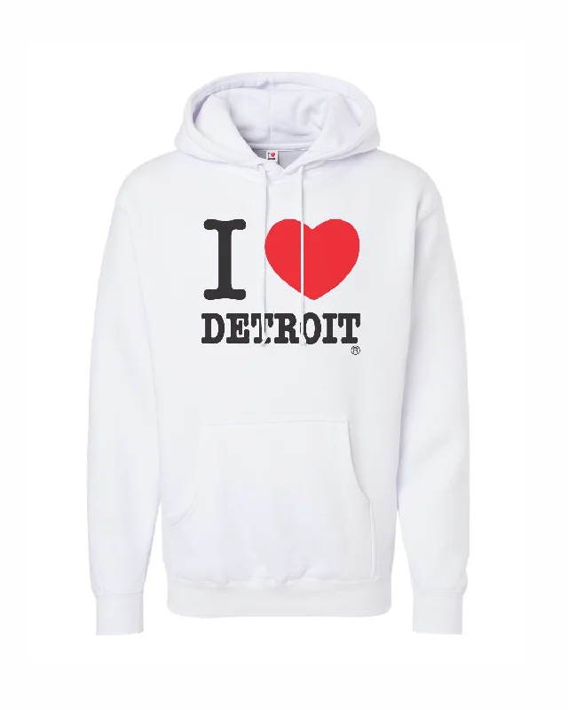 Ink Detroit - I Love Detroit - Hoodie - White Youthful Men's Anime