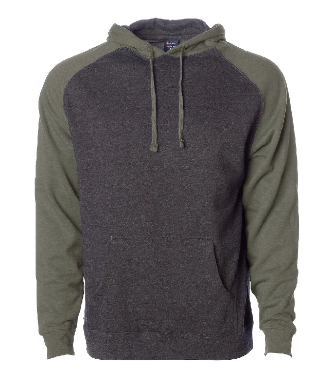 Men's Raglan Fleece Hoodie Practical Men's Multi