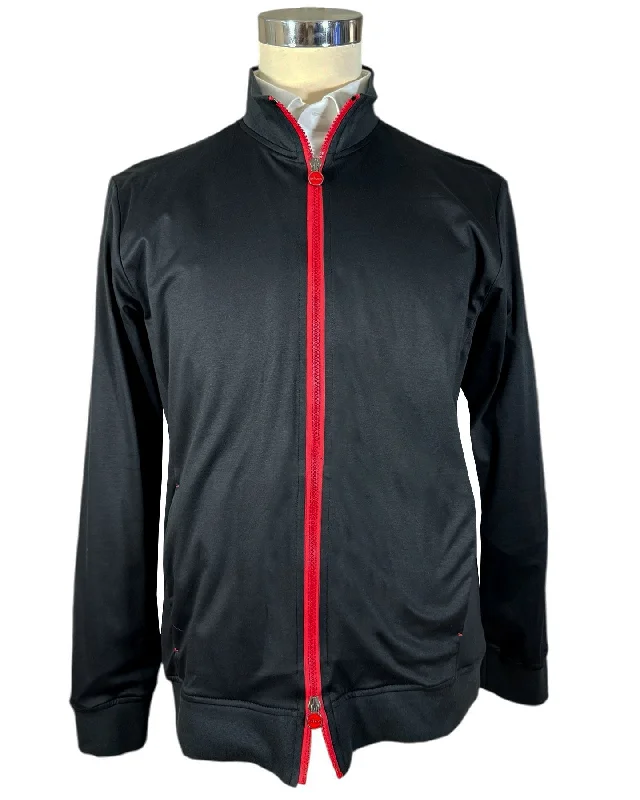 Kiton Jacket Black Activewear EU 52 / L Monochromatic All