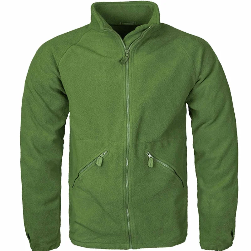 British Army Green Fleece Unique Men's Upcycled