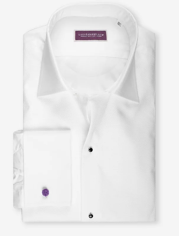 Super Slim Dress Shirt White Practical Men's Quick