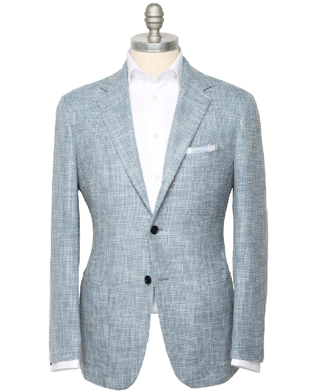 Steel Blue and White Sportcoat Athletic Men's High