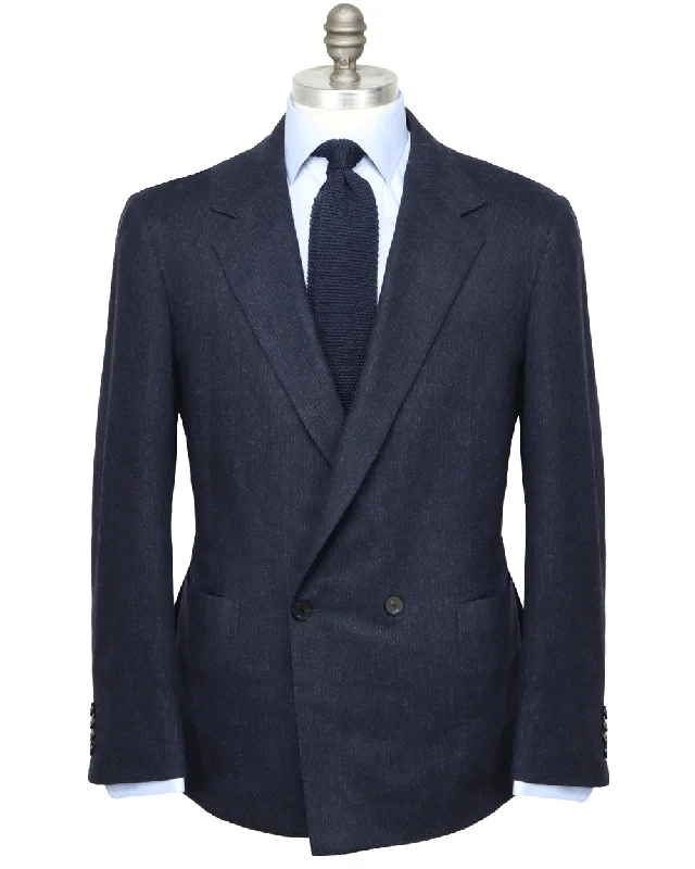 Navy Pinstripe Double Breasted Sportcoat Modern Men's 