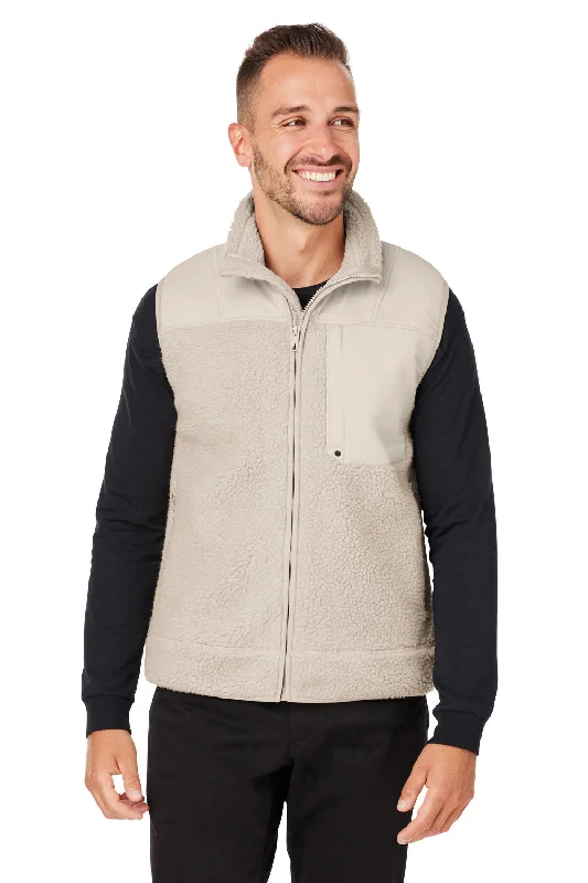 Spyder Mens Venture Sherpa Full Zip Vest - Natural Cool Men's Skate