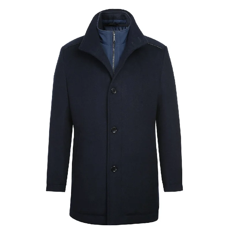 ENGLISH LAUNDRY Navy Short Coat EL84-01-410 Luxurious Men's High