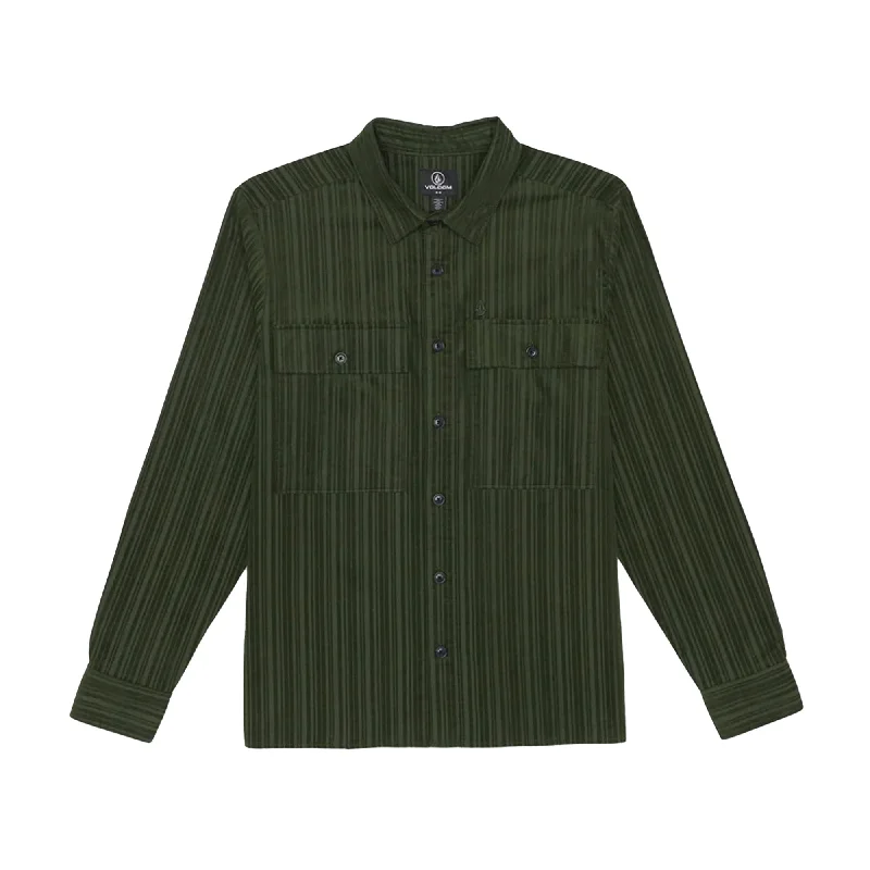 Volcom Steadfast Men's L/S Dress Shirt - Squadron Green Practical Men's Multi