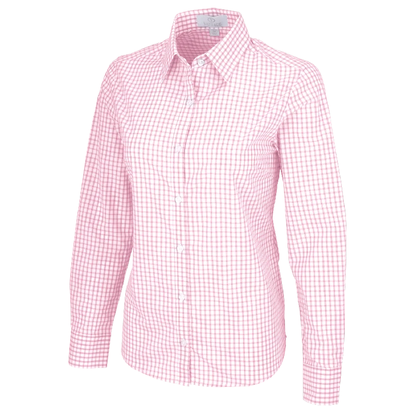 Women's Easy Care Gingham Check Shirt Bold Men's Animal