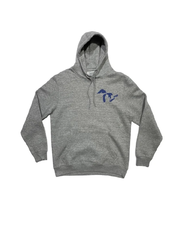 The Great Lakes State - Great Lakes Hoodie - Heather Grey Tough Men's Tactical