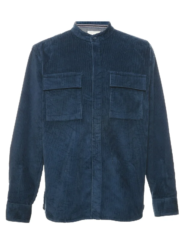 Blue Corduroy Shirt - XL Practical Men's Quick