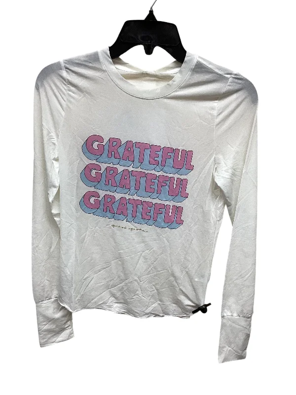 Top Long Sleeve By Spiritual Gangster In White, Size: Xs Dapper Men's Bow