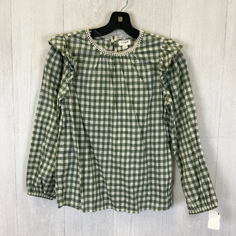 Top Long Sleeve By J. Crew In Green, Size: Xxs Earthy Men's Sustainable 