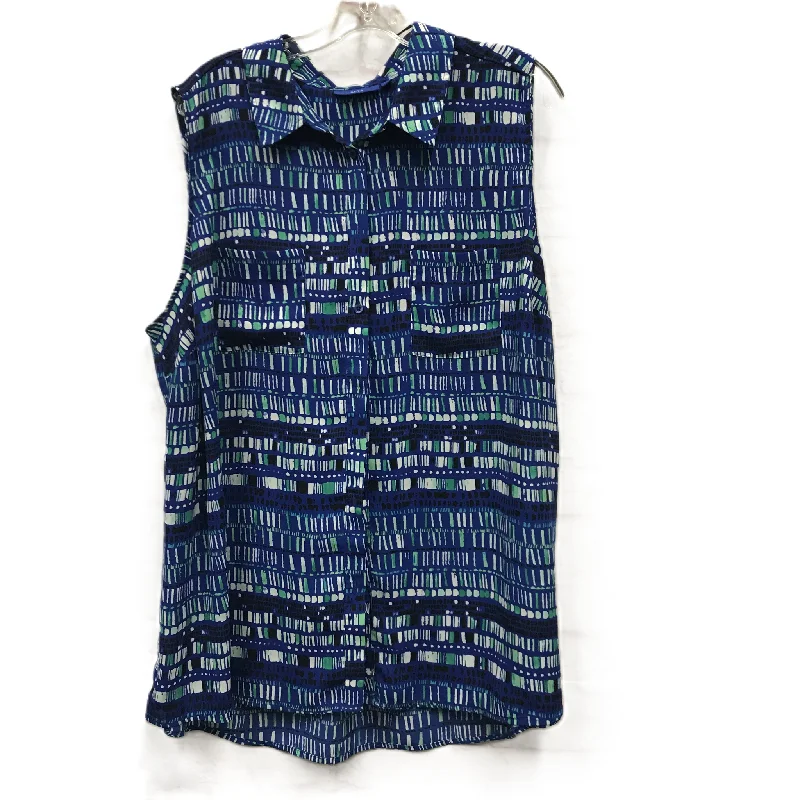 Blue Top Sleeveless By Apt 9, Size: 2x Youthful Men's Pop