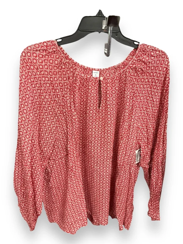 Top Long Sleeve By Old Navy In Red, Size: Xl Street