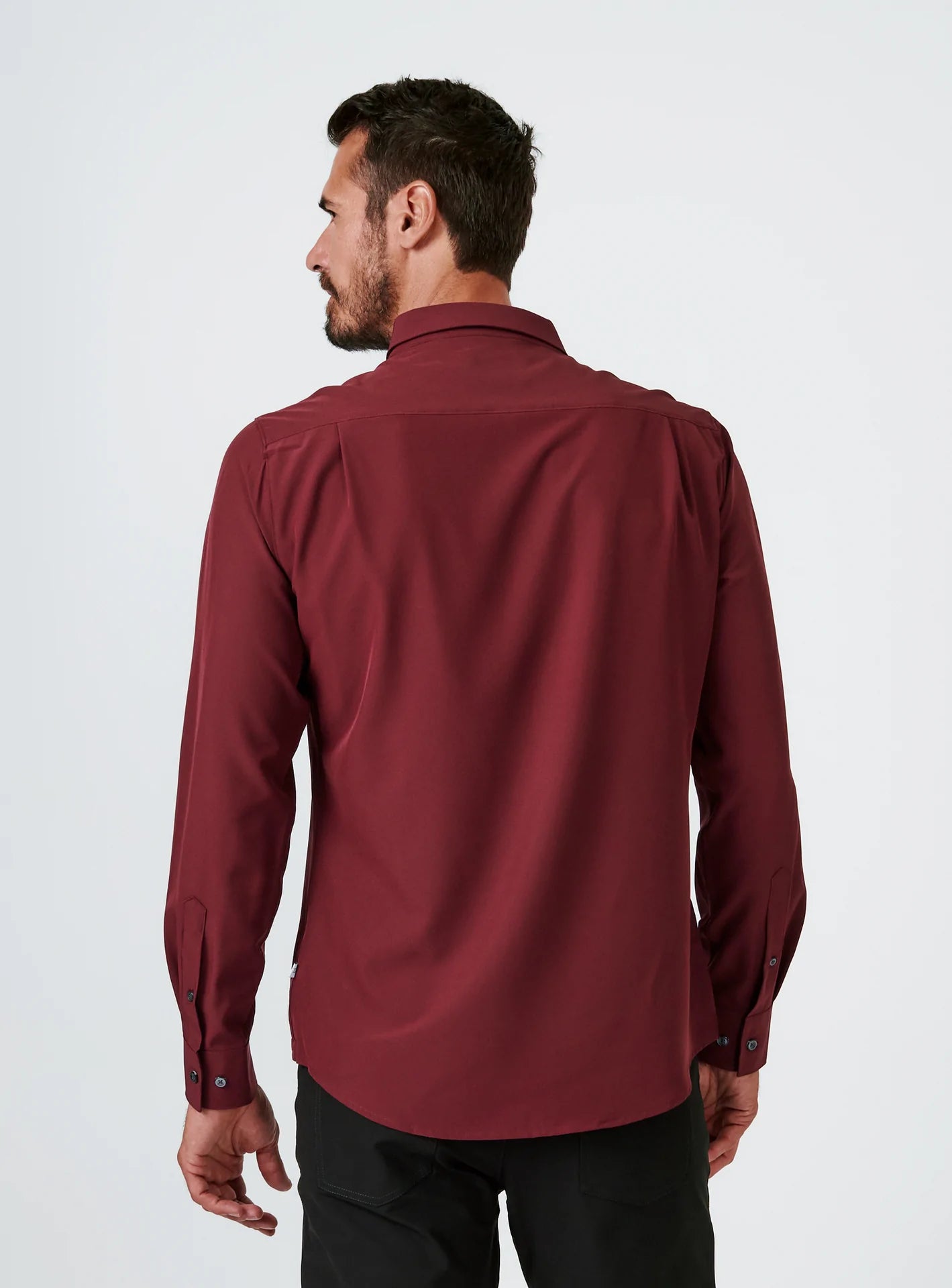 LONG SLEEVE STRETCHY - MAROON Cool Men's Skate