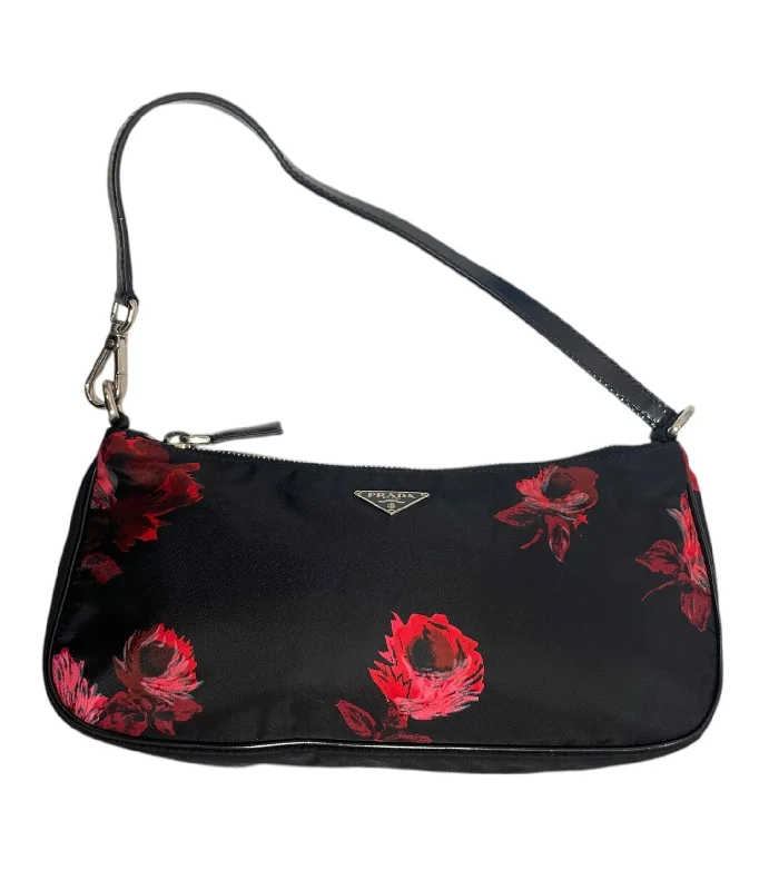 PRADA/Hand Bag/S/Graphic/Nylon/BLK/58 | RED ROSES Earthy Men's Hemp