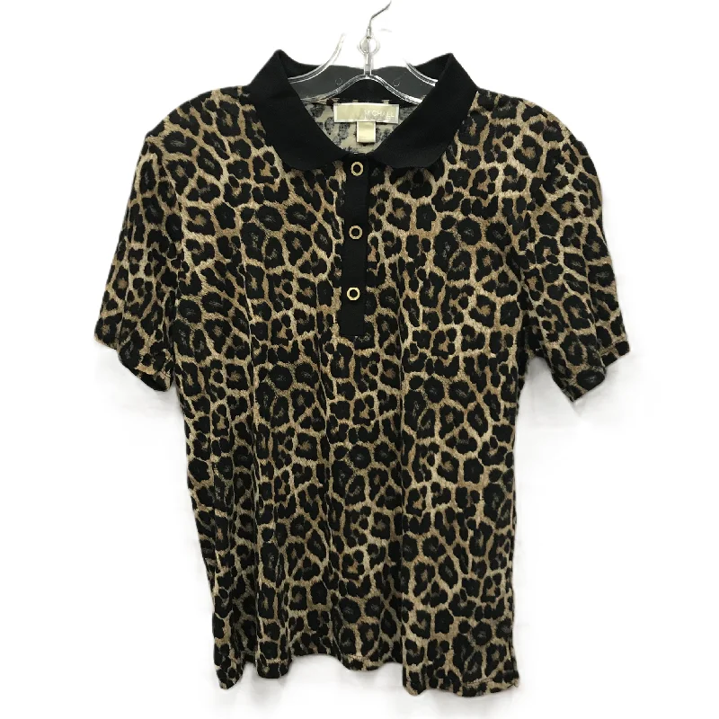 Animal Print Top Short Sleeve By Michael By Michael Kors, Size: L Dapper Men's Bow