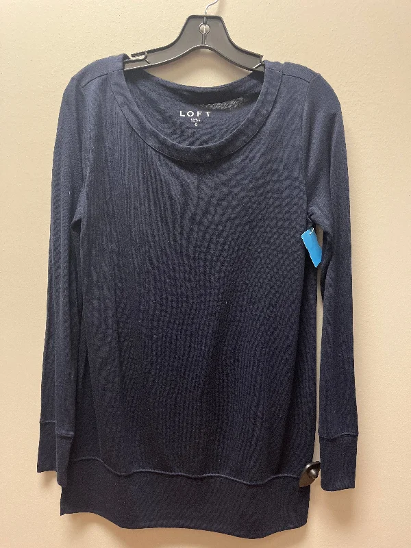 Top Long Sleeve By Loft In Navy, Size: S Laid