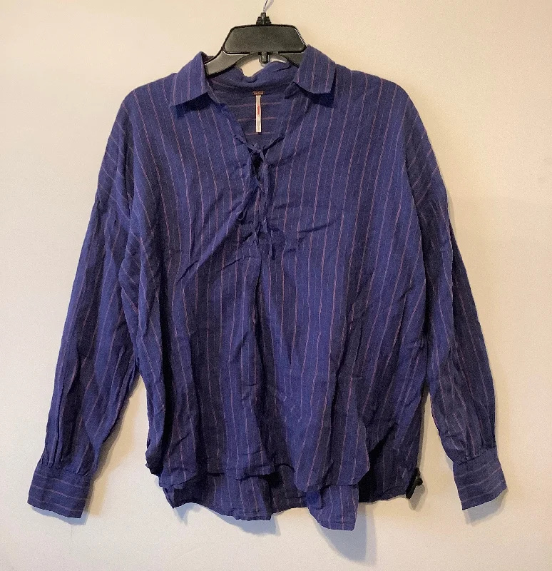 Top Long Sleeve By Free People In Blue, Size: S Sophisticated Men's 