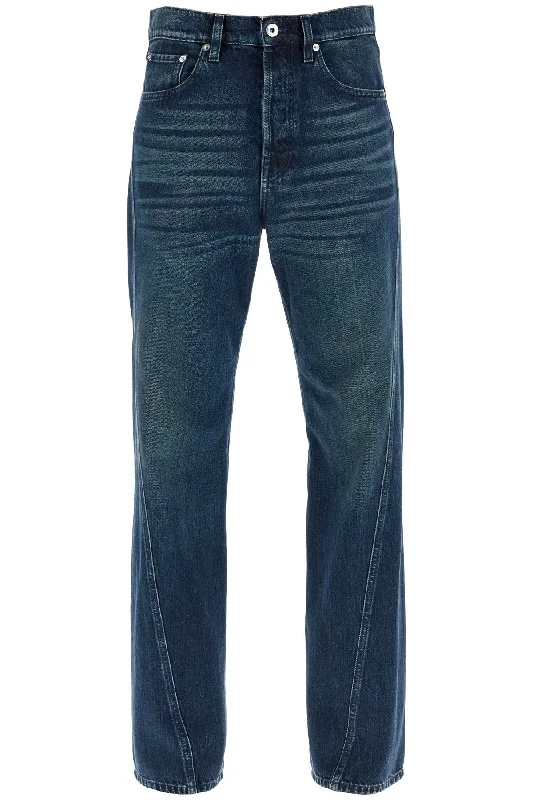 LANVIN jeans with twisted seams Hip Men's Urban