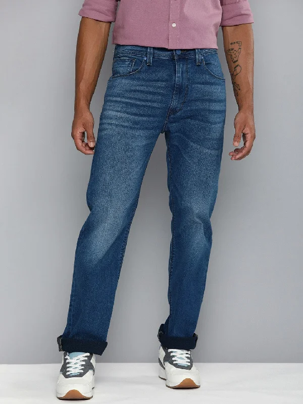 Men's 551 Blue Loose Straight Fit Jeans Relaxed Men's Beach