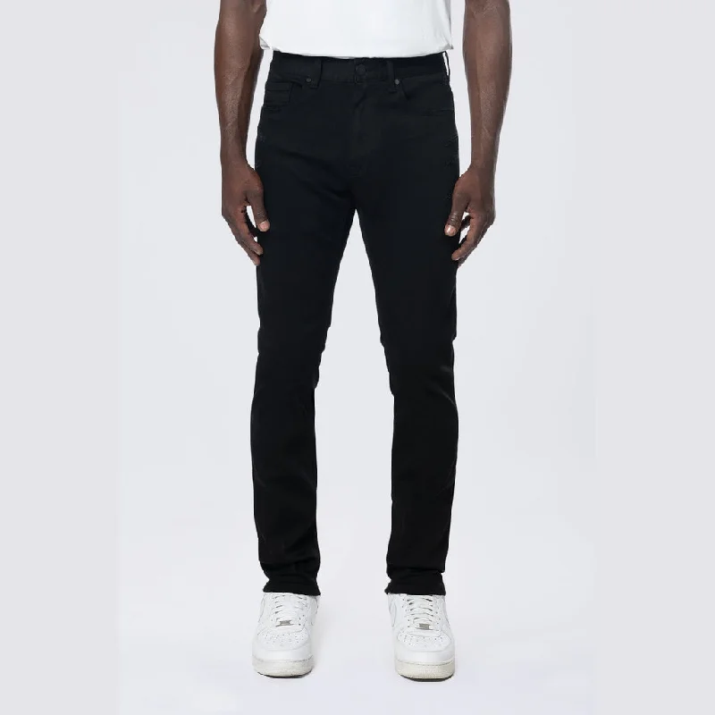 Slim Essential Clean Jean - Jet Black Sporty Men's Athleisure 