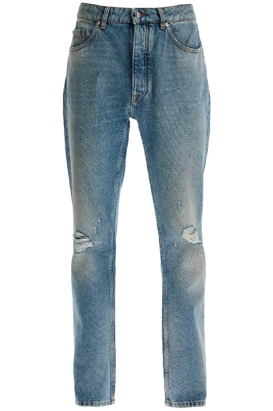 PALM ANGELS straight leg monogram print jeans Dynamic Men's Glow