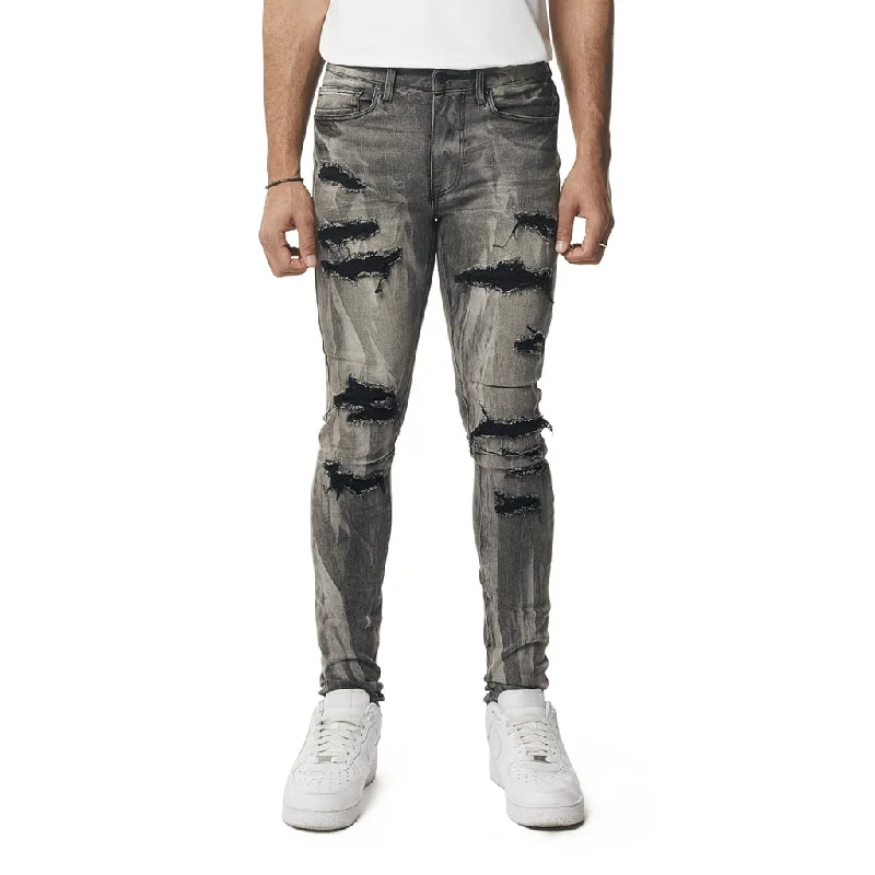 Vertical Lightning Super Skinny Jeans - Pluto Grey Monochromatic All