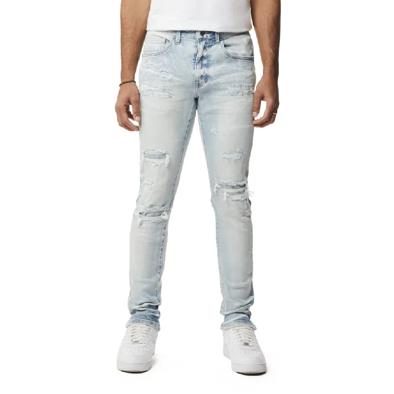 Vintage Washed Slim Denim Jeans - Santorini Blue Sporty Men's Tennis